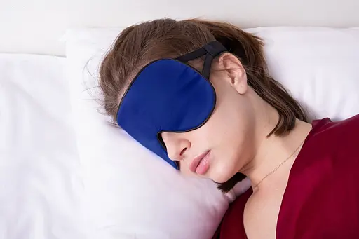 Маска для сна Чумацький Шлях из мерсеризированного хлопка с нескользящей резинкой в Подарочной упаковке Синий (1142-02) - фото 5