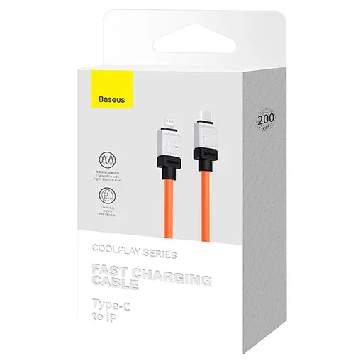 Кабель Baseus CoolPlay Series Fast Charging Cable Type-C to iP 20W 2 м Orange - фото 2