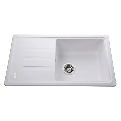 Гранітна мийка Globus Lux Lugano білий 780x435мм А0007, Білий - фото 1