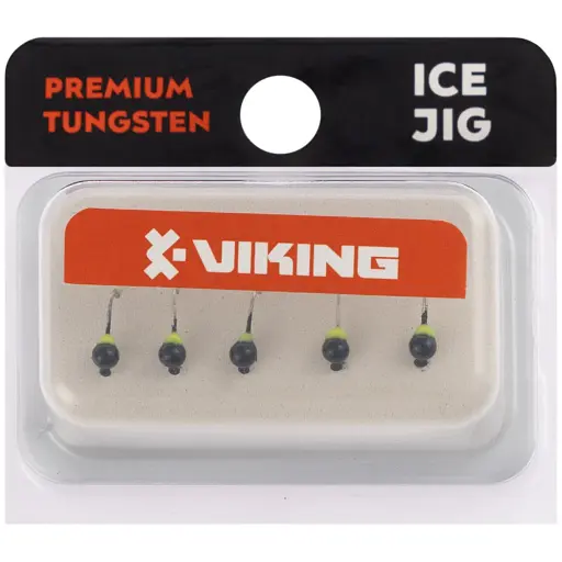 Мормышка вольфрамовая Viking Fishing Round+drop 0.18g 2.5mm Black (5шт) - фото 2