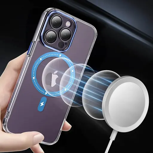 Чохол Epik TPU+PC Colorful with MagSafe для Apple iPhone 13 Pro Max 6.7 Blue - фото 5