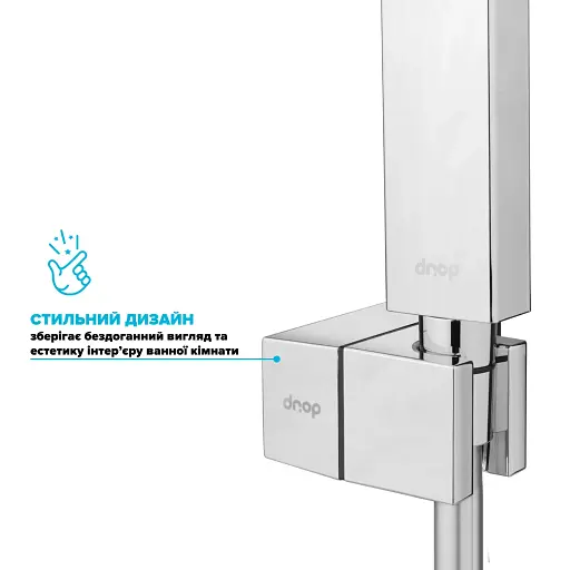 Держатель для ручной душевой лейки Drop HL-M90-CH/CUB крепеж дюбель - фото 6