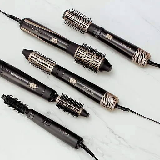 Фен-щетка Remington Blow Dry & Style Caring, 1200Вт, 2 режима, ионизация, холодный обдув, кейс для хранения, керамика, черно-золотой - фото 6