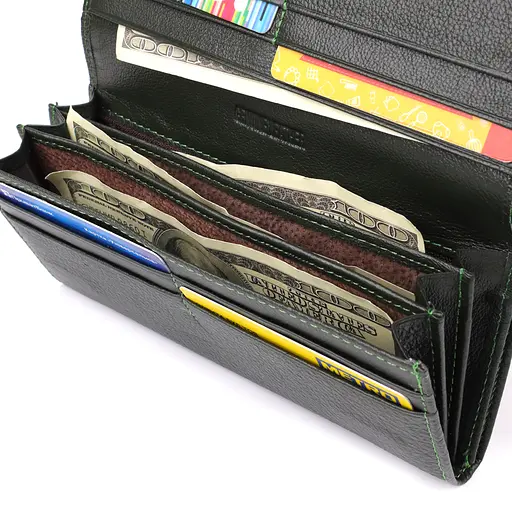 Стильный кошелек для женщин с монетницей из натуральной кожи ST Leather 18.5х9х3 см acs0029658 - фото 6