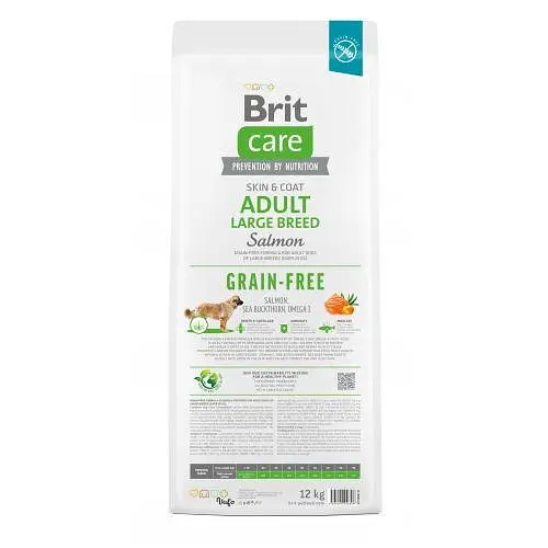 Сухой корм Brit Care Dog Grain-free Adult Large Breed для собак крупных пород, беззерновой с лососем, 12 кг - фото 5