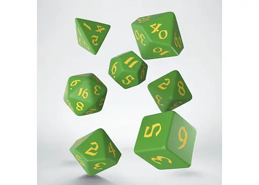 Набор кубиков Classic Runic Green & yellow Dice Set , 7 шт. (SCLR2F) - фото 2