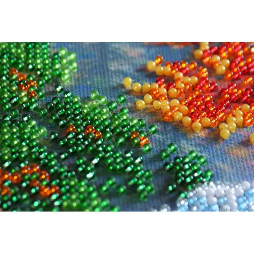 Набор для вышивки бисером "У водопада" AM-163 15х15 см - фото 4