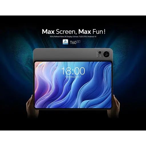 Планшет Teclast T60 12" 8ГБ, 256ГБ, LTE, 8000мАгод, Android, сірий - фото 2