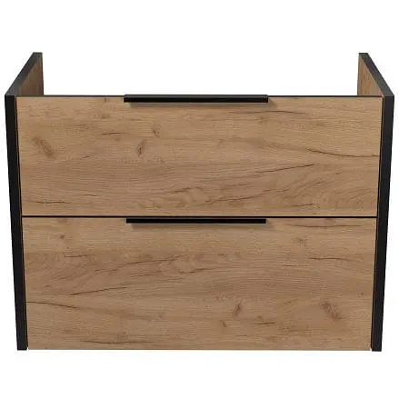 Тумба Мойдодир під стільницю Line Craft 80-А дуб крафт/Чорний - фото 1