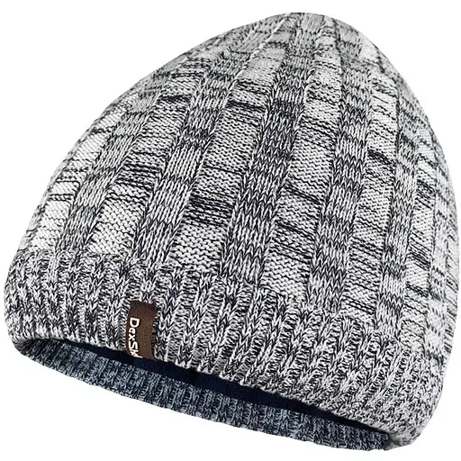 Водонепроницаемая шапка DexShell Heathered Rib Knit Beanie onesize 56-58 см бело-серая