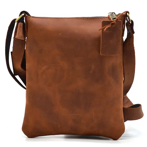 Кожаная мужская сумка через плечо TARWA 24х30х4 см sum0025724 - фото 4