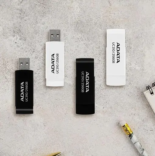 Флешка A-DATA USB 3.2 UC310 256Gb черная - фото 3