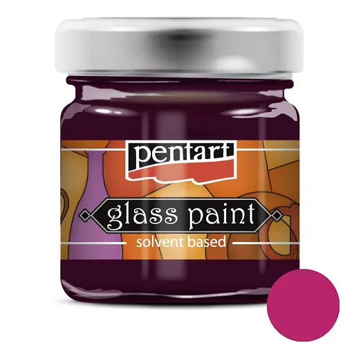 Фарба вітражна Pentart на основі розч. холодної фіксації Кармінова 30 мл - фото 1