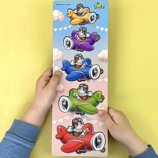 Деревянный детский сортер "Самолеты больше - меньше" Ubumblebees (ПСД299) PSD299 - фото 6