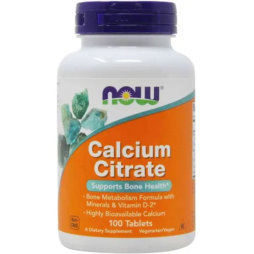 Вітаміни та мінерали Now Calcium Citrate Tablets 100 таблеток