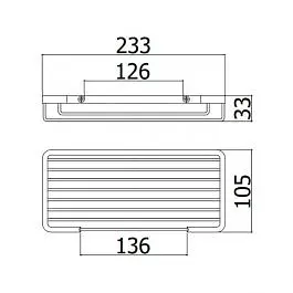 Полка Paffoni 233x105xh33 см chrome ZPOR007CR, Хром - фото 2