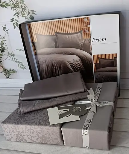 Постільна білизна Prism Grey Жаккард Romeo Home pbe0051808 - фото 1