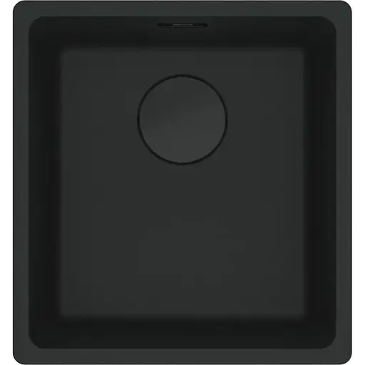 Кухонна мийка Franke Franke Maris, фраграніт, прямокутник, без крил, 403х433х200мм, чаша - 1, монтаж під стільницю, MRG 110-37, чорний матовий