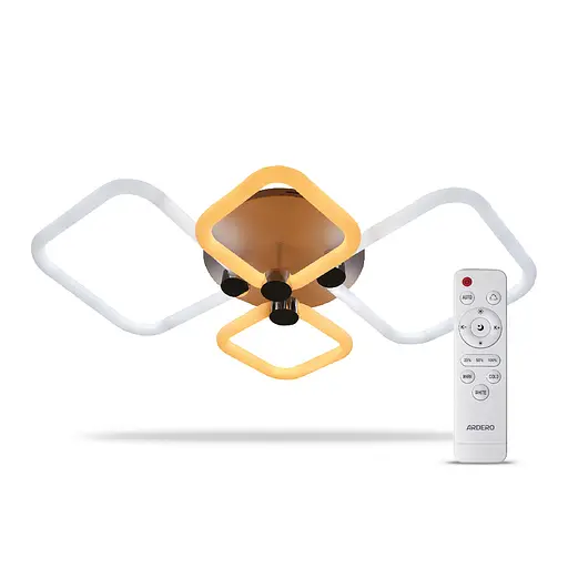 Світлодіодна накладна люстра Ardero AL6134-2ARD FELICITY 80Вт білий срібло - фото 1