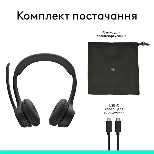 Навушники Logitech Zone 305 for Business Bluetooth Black (981-001458) - фото 7