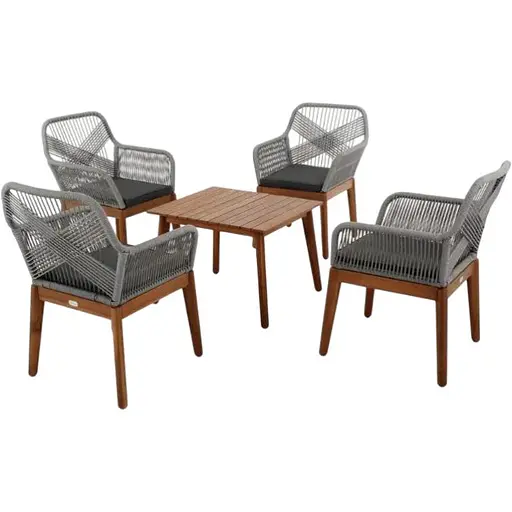 Комплект садових меблів Di Volio Piago сіро-графітовий