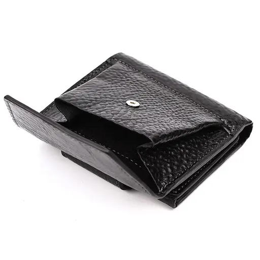 Кожаный мужской кошелек Grande Pelle 11х11.5х2.5 см nsa0001216 - фото 2