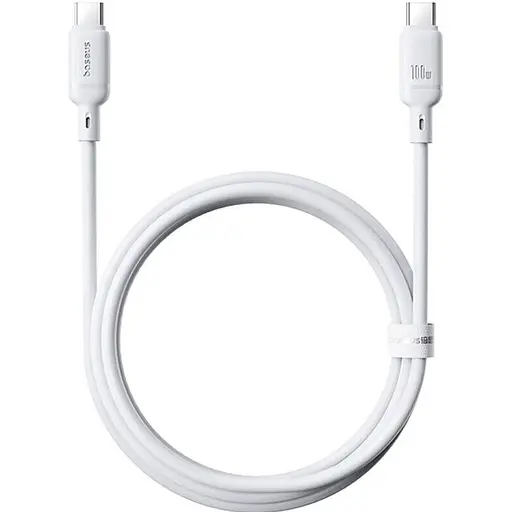 Кабель Baseus Silky Series Type-C to Type-C 100W 1m White (P10377704213-00) [141245] - фото 2