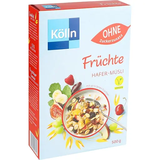 Уцінка. Мюслі Kolln з фруктами без цукру 500 г