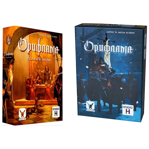 Настольная игра Geekach Games Орифламма + Орифламма. Пламя интриг (укр.) + уникальное промо! (GKCH010ORI+1) - фото 1