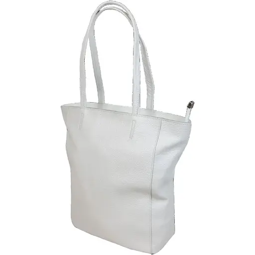 Женская сумка из натуральной кожи Borsacomoda белая sum0028732 - фото 1