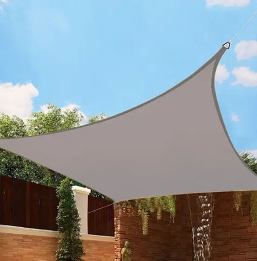 Тент навіс затіняючий квадратний 4х4м Оксфорд (Сірий)