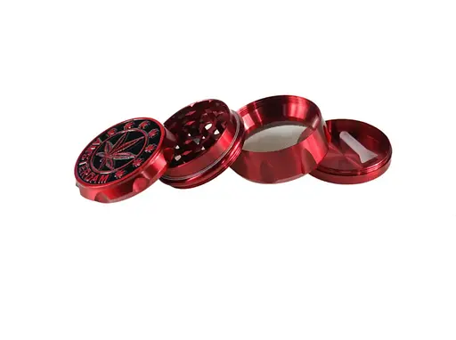 Гриндер для подрібнення тютюну D&K CANNABIS DK-5083-4 Red (15712) - фото 4