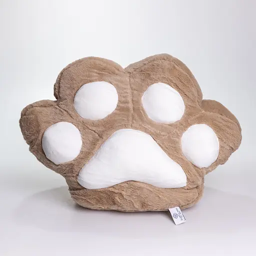 М'яка іграшка-подушка з пледом і муфтою Лапка 40×40×25 (см)  3 в 1 Коричневий Colorful Home 520-18BR - фото 4