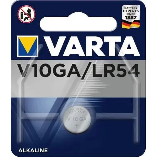 Батарейка V10GA/LR54, Varta, 1 шт, Blister (04274101401) - фото 1