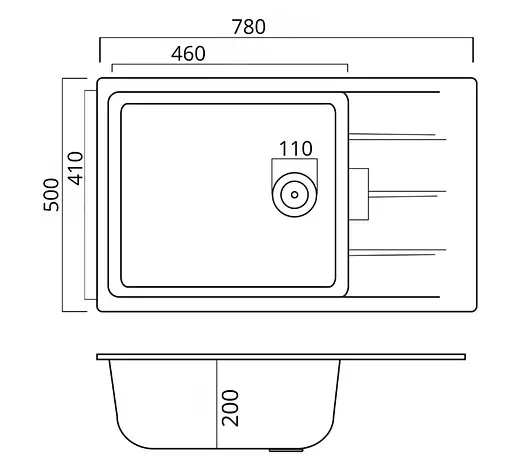 Кухонна мийка Platinum 7850 ROMA карамель (SP000038101) - фото 7