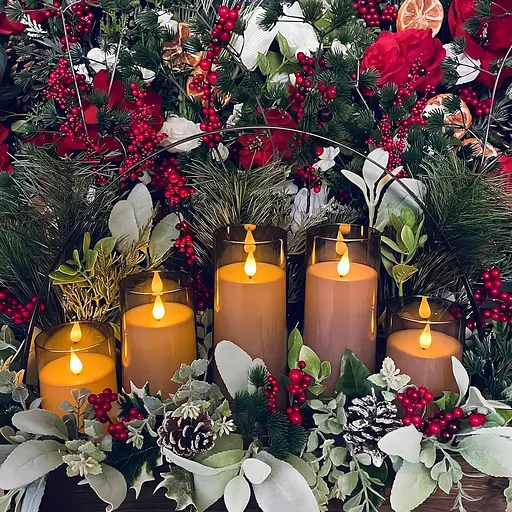 Светодиодные свечи-колонны Fo32won с пультом дистанционного управления и таймером 5 шт. серые - фото 5