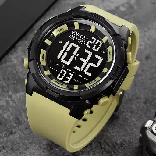 Чоловічий наручний годинник Skmei 1845 Жовтий - фото 6