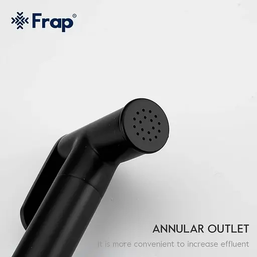 Набір гігієнічного душу прихованого монтажу Frap F7505-6, чорний, Чорний матовий - фото 6