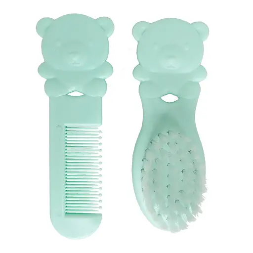 Набор детский расческа и щетка "Мишка" MGZ-0711(Turquoise) бирюзовый - фото 2