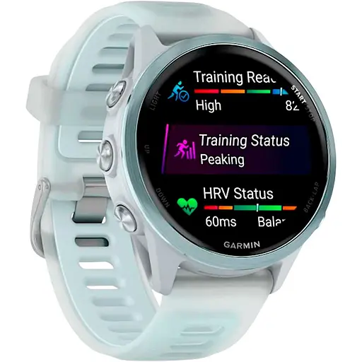 Смарт-годинник Garmin Forerunner 570, 42 мм Cloud Blue Aluminum with Translucent Whitestone/Cloud Blue Band 010-02970-01 (142392) - фото 3