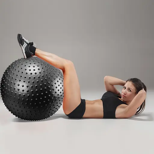 Мяч для фитнеса (фитбол) Cornix 65 см массажный Anti-Burst Black XR-0482 - фото 7