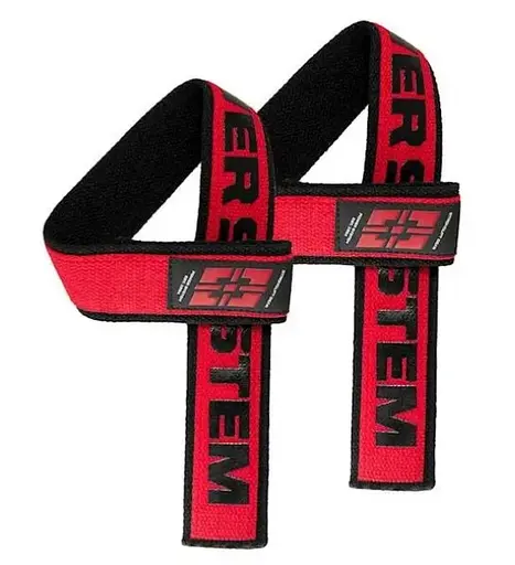 Лямки для тяги Power System PS-3401 Lifting Straps Duplex Black/Red (3401RD-0) - фото 1