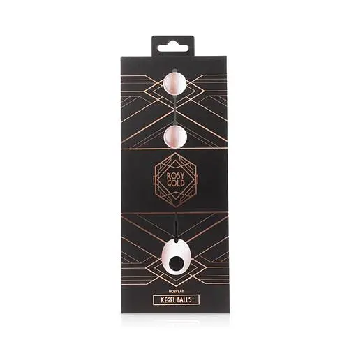 Вагінальні кульки Rosy Gold Nouveau Kegel Balls, 2.8 см, золотистий - фото 3