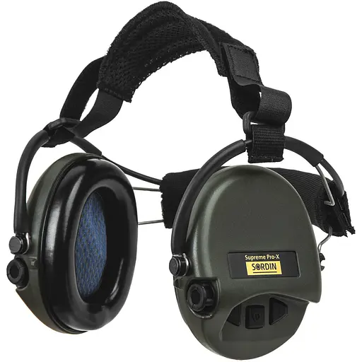 Активные наушники Sordin Supreme Pro X 76302-XS с задним держателем зелени