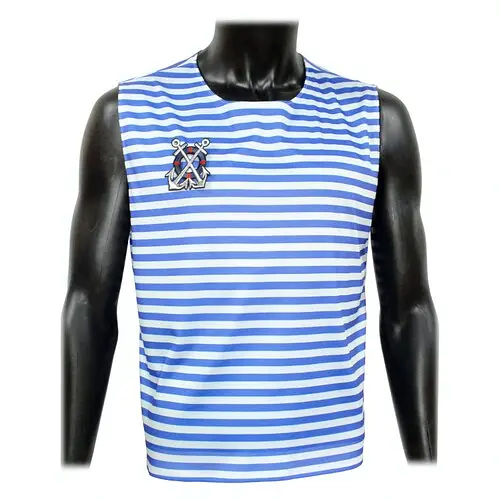 Майка Тельняшка cо значком мужская - фото 1