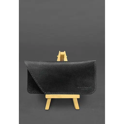 Кожаный чехол для очков BlankNote Краст Черный  - фото 5