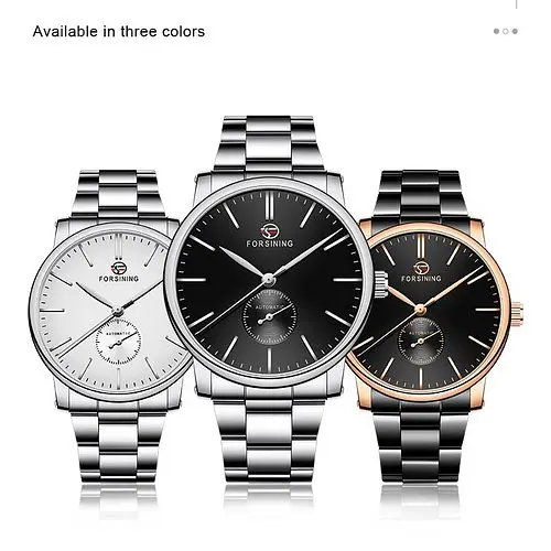 Наручний годинник чоловічий 8214 Black-Cuprum Forsining acs0031364 - фото 2