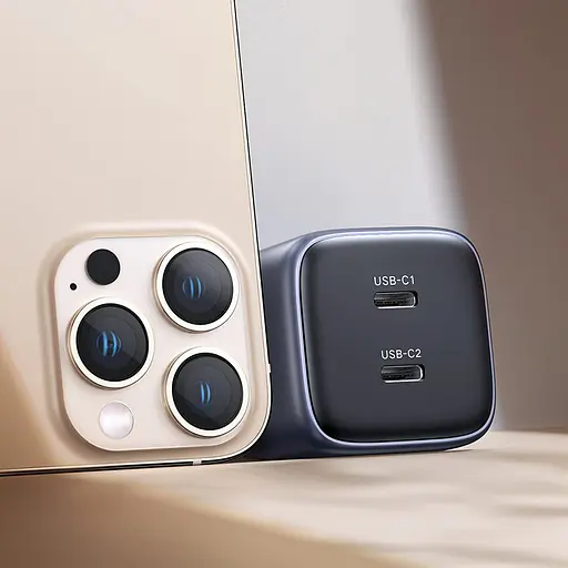 Зарядний пристрій 2xUSB 45W 2xUSB-C Gan PD 25W+20W, CD294 Ugreen Сірий - фото 6