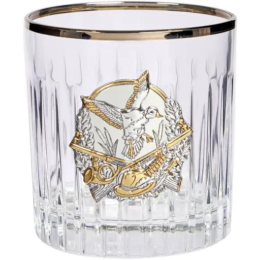 Подарунковий набір склянок для віскі Boss Crystal "Полювання" із золотими накладками - фото 8