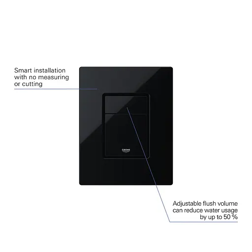 Панель смыва для унитаза, черный глянец Grohe Skate Cosmopolitan 38732KV0, Черный - фото 8